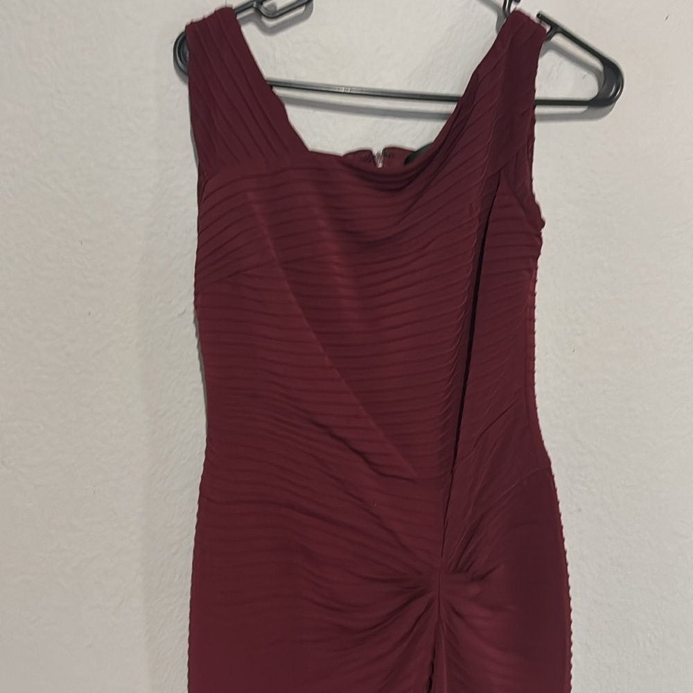 Tadashi Shoji size small S stretchy ruched evening formal dress - Picture 3 of 15
